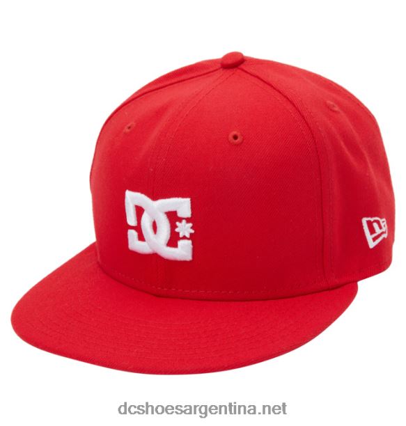 gorra ajustada de la nueva era del campeonato masculino DC Shoes HF6X6157 rojo de carreras