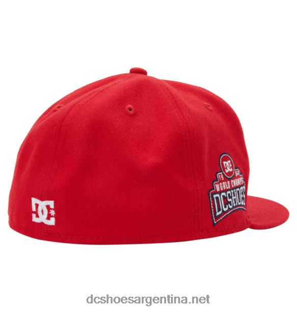 gorra ajustada de la nueva era del campeonato masculino DC Shoes HF6X6157 rojo de carreras