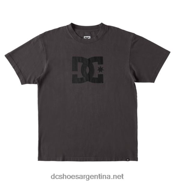 camiseta de hombre dc star pigment dyeHF6X651 lavado enzimático negro