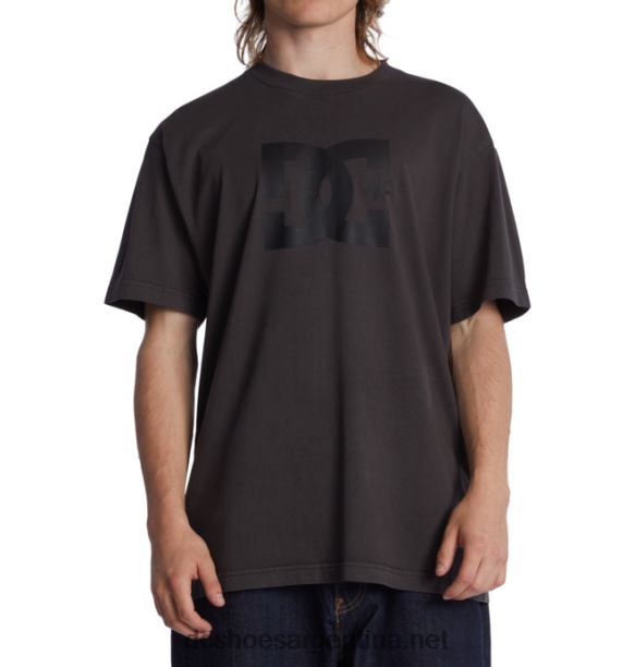 camiseta de hombre dc star pigment dyeHF6X651 lavado enzimático negro