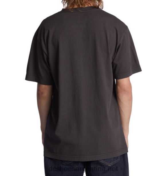 camiseta de hombre dc star pigment dyeHF6X651 lavado enzimático negro