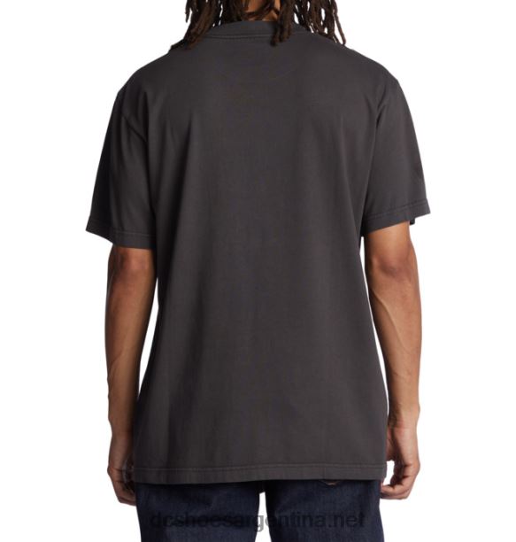 camiseta de hombre destrozada DC Shoes HF6X6113 lavado enzimático negro
