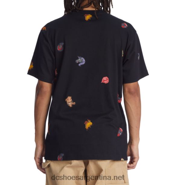 camiseta de hombre marvel deadpool x dc all over pocketHF6X6404 negro