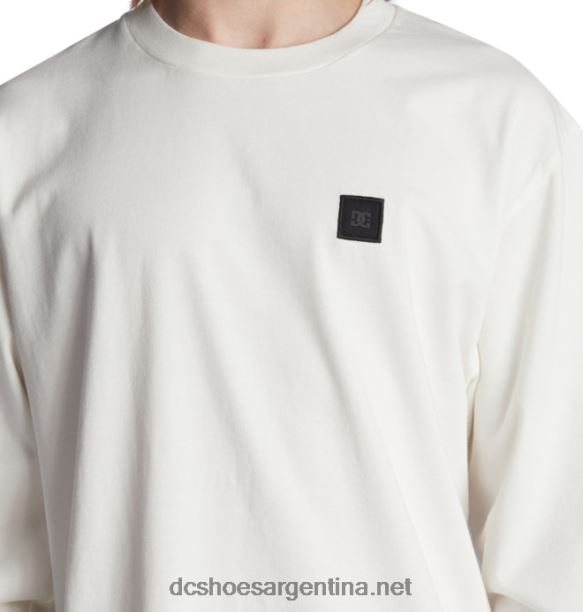 camiseta de manga larga dc 1994 para hombreHF6X65 tinte de ropa blanco lirio